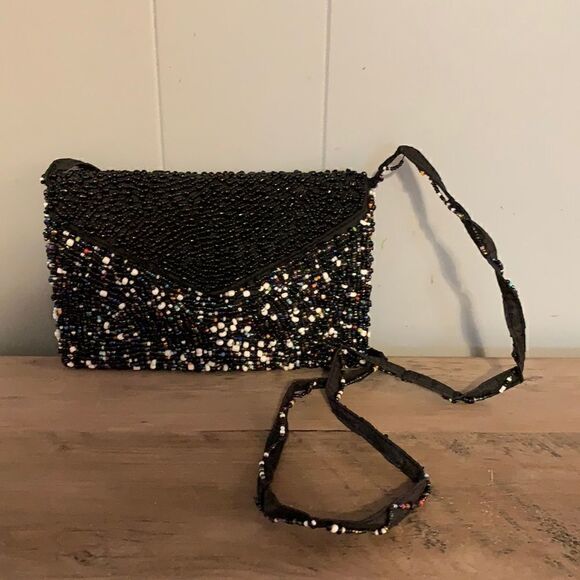 Beaded Clutch with Shoulder Strap - Picture 3 of 4